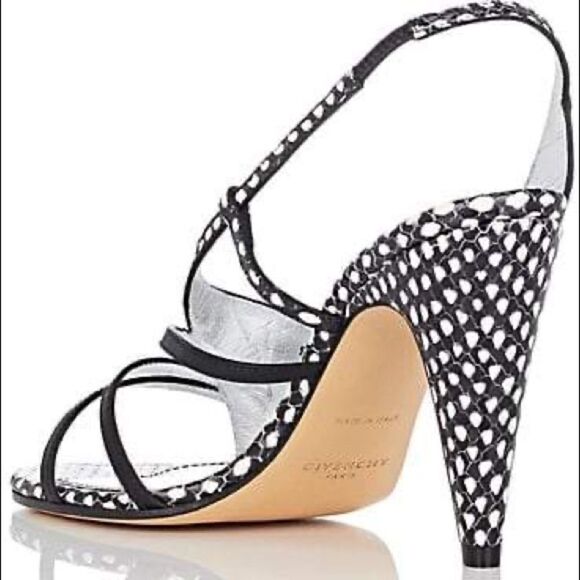 Givenchy Stamped Leather Slingback Sandals - Picture 6 of 8